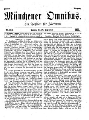 Münchener Omnibus Sonntag 20. September 1863