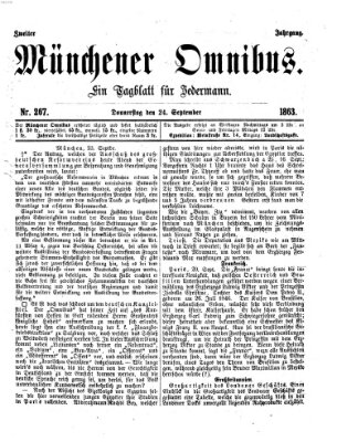 Münchener Omnibus Donnerstag 24. September 1863