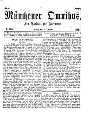 Münchener Omnibus Freitag 16. Oktober 1863