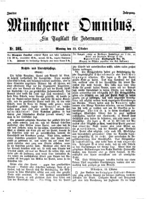 Münchener Omnibus Montag 19. Oktober 1863