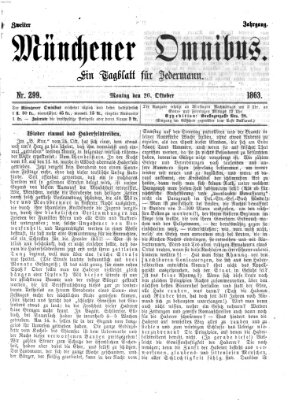 Münchener Omnibus Montag 26. Oktober 1863