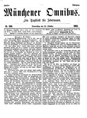 Münchener Omnibus Donnerstag 29. Oktober 1863