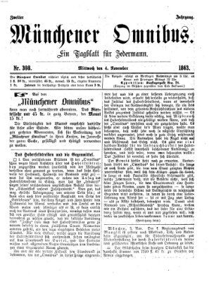 Münchener Omnibus Mittwoch 4. November 1863