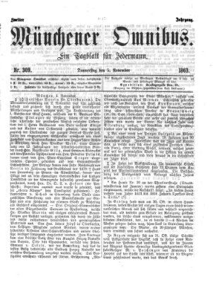 Münchener Omnibus Donnerstag 5. November 1863