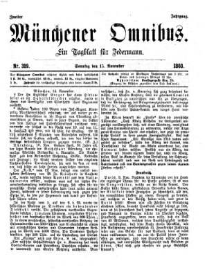 Münchener Omnibus Sonntag 15. November 1863