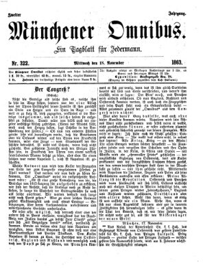 Münchener Omnibus Mittwoch 18. November 1863