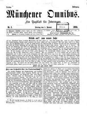 Münchener Omnibus Freitag 1. Januar 1864