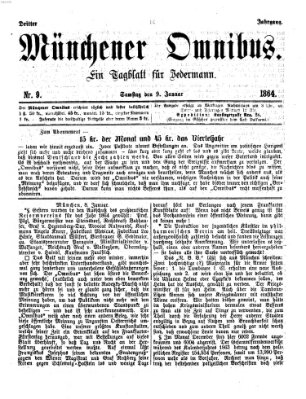 Münchener Omnibus Samstag 9. Januar 1864