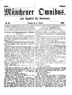 Münchener Omnibus Dienstag 12. Januar 1864