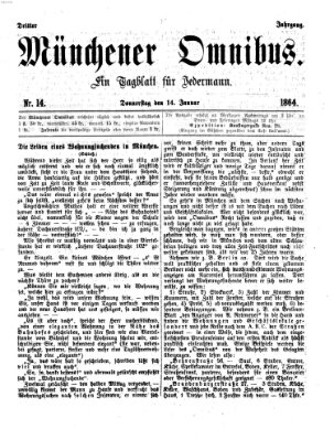 Münchener Omnibus Donnerstag 14. Januar 1864