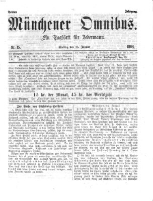 Münchener Omnibus Freitag 15. Januar 1864