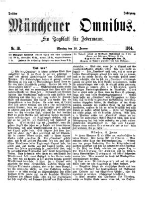 Münchener Omnibus Montag 18. Januar 1864