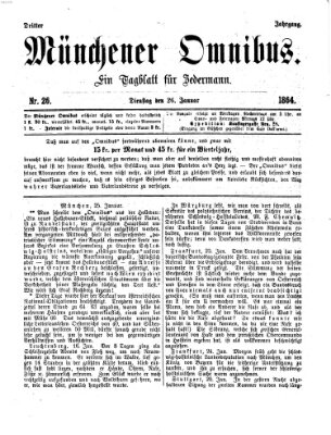 Münchener Omnibus Dienstag 26. Januar 1864