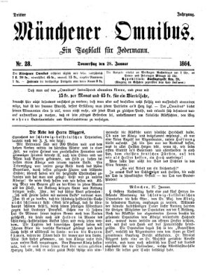 Münchener Omnibus Donnerstag 28. Januar 1864