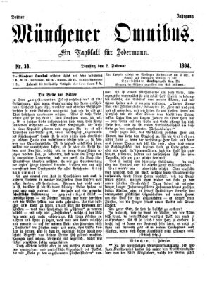 Münchener Omnibus Dienstag 2. Februar 1864