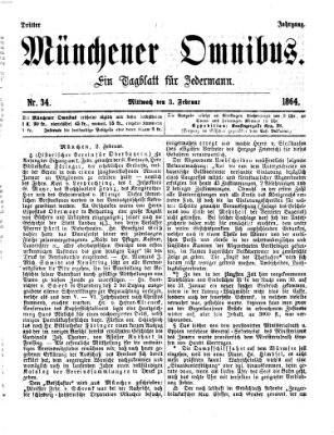 Münchener Omnibus Mittwoch 3. Februar 1864