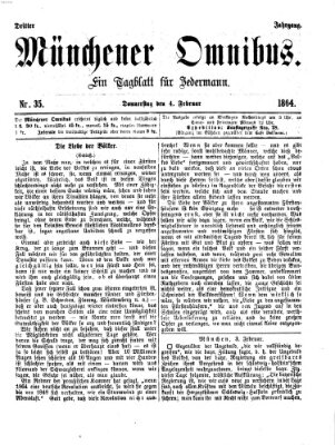 Münchener Omnibus Donnerstag 4. Februar 1864