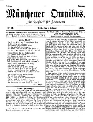 Münchener Omnibus Freitag 5. Februar 1864