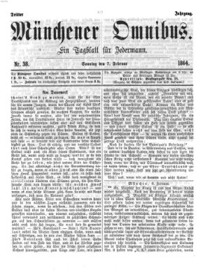 Münchener Omnibus Sonntag 7. Februar 1864