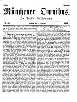 Münchener Omnibus Montag 15. Februar 1864