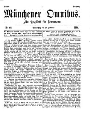 Münchener Omnibus Donnerstag 18. Februar 1864