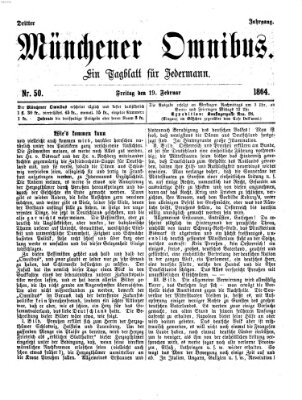 Münchener Omnibus Freitag 19. Februar 1864