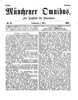 Münchener Omnibus Dienstag 1. März 1864