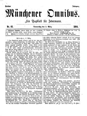 Münchener Omnibus Donnerstag 3. März 1864