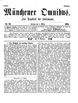 Münchener Omnibus Freitag 4. März 1864