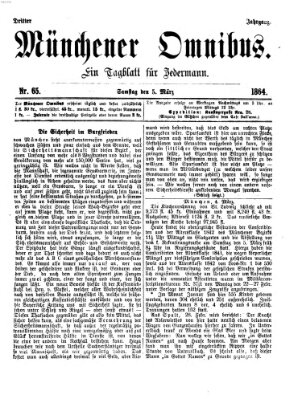 Münchener Omnibus Samstag 5. März 1864