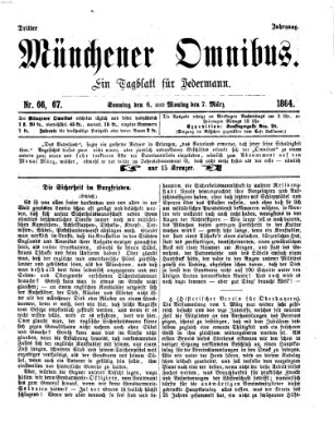 Münchener Omnibus Montag 7. März 1864