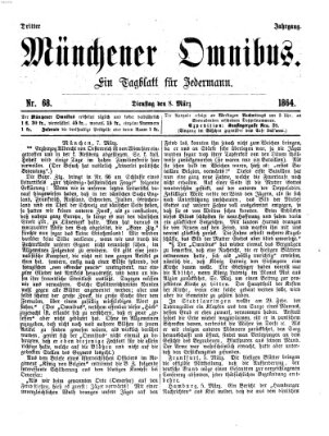 Münchener Omnibus Dienstag 8. März 1864