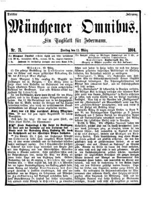 Münchener Omnibus Freitag 11. März 1864