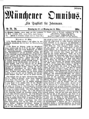 Münchener Omnibus Sonntag 13. März 1864