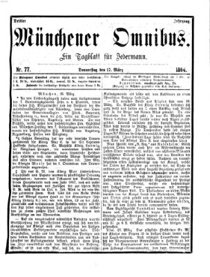 Münchener Omnibus Donnerstag 17. März 1864