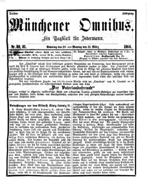 Münchener Omnibus Sonntag 20. März 1864