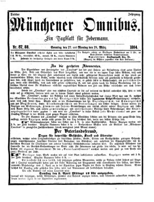 Münchener Omnibus Montag 28. März 1864