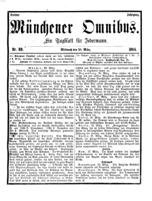 Münchener Omnibus Mittwoch 30. März 1864