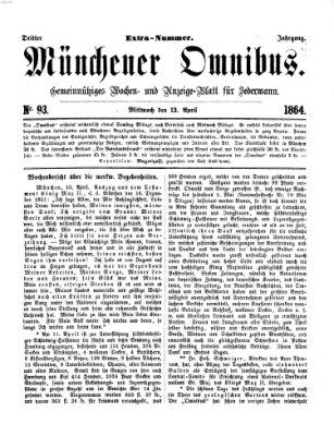 Münchener Omnibus Mittwoch 13. April 1864