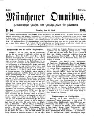 Münchener Omnibus Samstag 16. April 1864