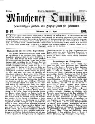 Münchener Omnibus Mittwoch 27. April 1864