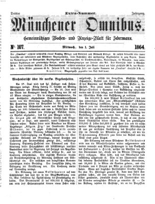 Münchener Omnibus Mittwoch 1. Juni 1864