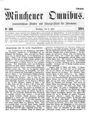 Münchener Omnibus Samstag 4. Juni 1864