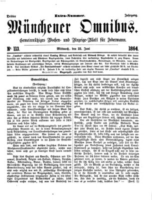 Münchener Omnibus Mittwoch 22. Juni 1864