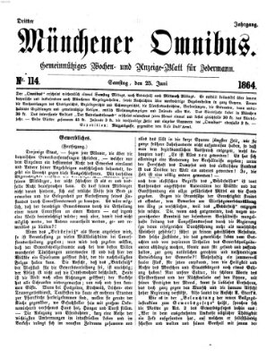 Münchener Omnibus Samstag 25. Juni 1864