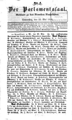 Der Parlamentssaal (Münchner neueste Nachrichten) Donnerstag 25. Mai 1848