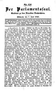 Der Parlamentssaal (Münchner neueste Nachrichten) Mittwoch 7. Juni 1848