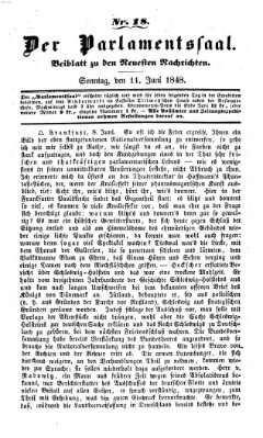 Der Parlamentssaal (Münchner neueste Nachrichten) Sonntag 11. Juni 1848