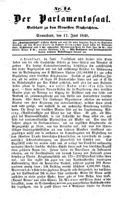 Der Parlamentssaal (Münchner neueste Nachrichten) Samstag 17. Juni 1848