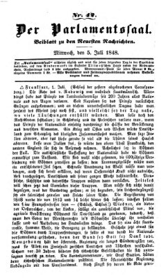 Der Parlamentssaal (Münchner neueste Nachrichten) Mittwoch 5. Juli 1848